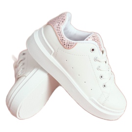 FRROCK Zapatillas deportivas infantiles con cordones Ilonka blancas blanco rosado 3 FRROCK Zapatillas deportivas infantiles con cordones Ilonka blancas blanco rosado 3