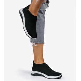 Zapatillas deportivas negras sin cordones KK-211 negro 2