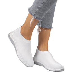 Zapatillas deportivas blancas sin cordones KK-211 blanco 1 Zapatillas deportivas blancas sin cordones KK-211 blanco 1