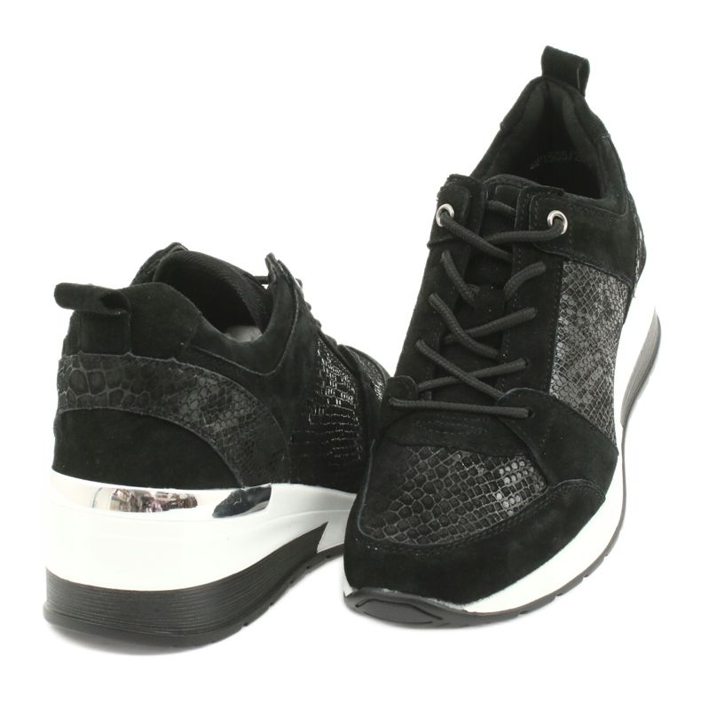 Zapatillas deportivas de mujer atadas Filippo DP1505 / 20 negro 3