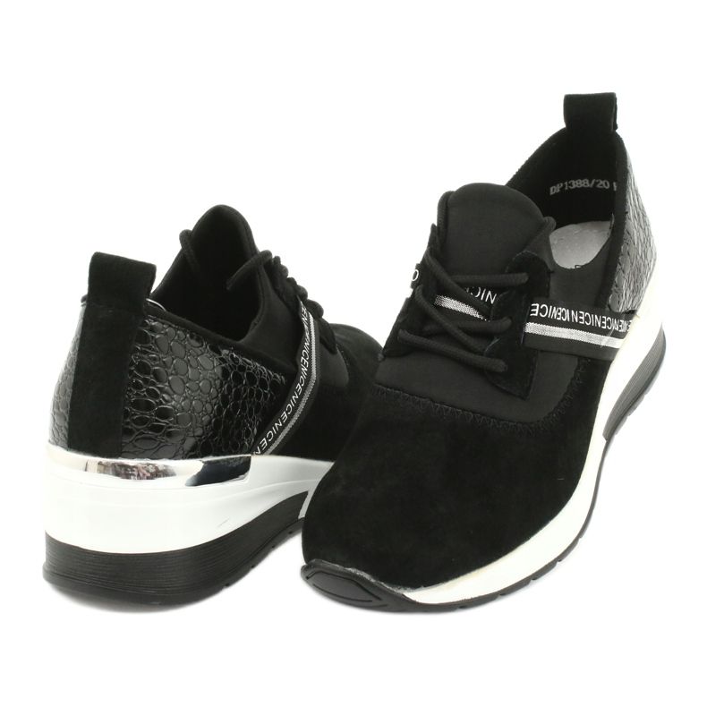 Filippo Zapatillas deportivas de piel Slipony DP1388 / 20 BK Nice negro plata 3 Filippo Zapatillas deportivas de piel Slipony DP1388 / 20 BK Nice negro plata 3