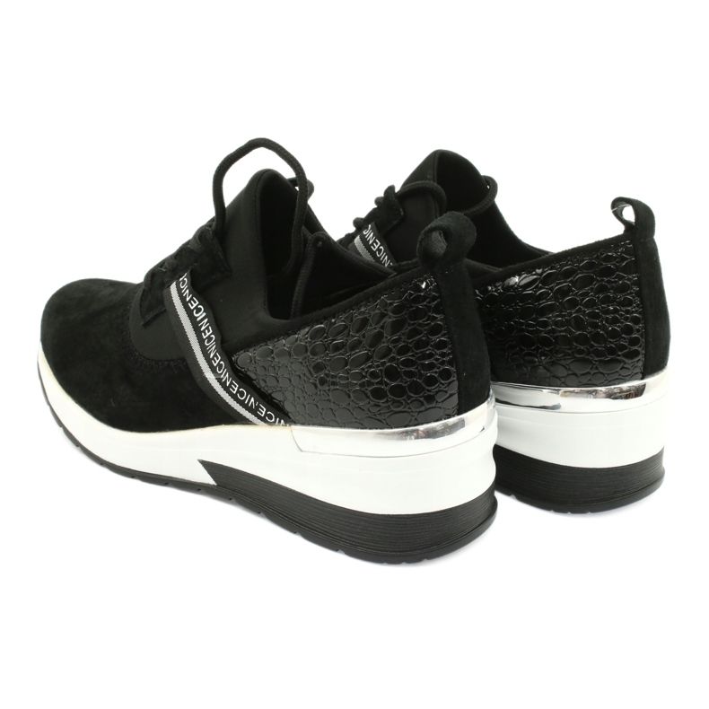Filippo Zapatillas deportivas de piel Slipony DP1388 / 20 BK Nice negro plata 5