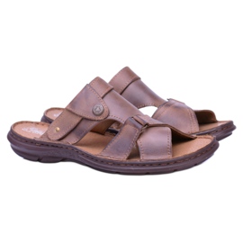 Polbut Zapatillas Hombre Piel Marrón Sandalias Hideki 4