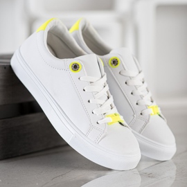 SHELOVET Zapatillas Con Piel Ecológica blanco 4