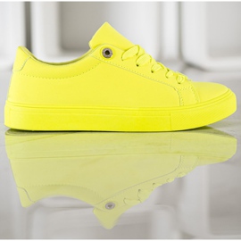 SHELOVET Zapatillas Con Piel Ecológica amarillo 3