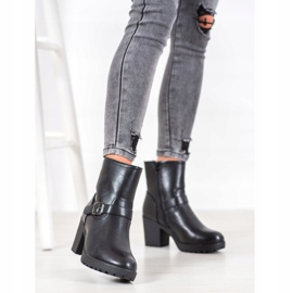 J. Star Botas de moda en la plataforma negro 1