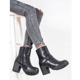 J. Star Botas de moda en la plataforma negro 4