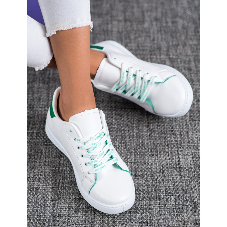 SHELOVET Calzado deportivo de moda blanco verde 1