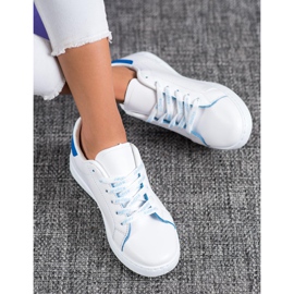 SHELOVET Calzado deportivo de moda blanco azul 2