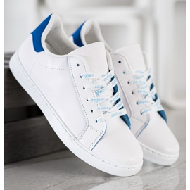 SHELOVET Calzado deportivo de moda blanco azul 5