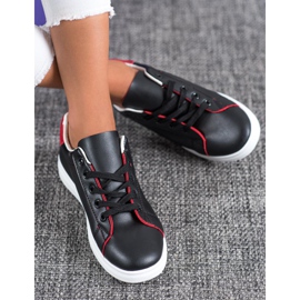 SHELOVET Calzado deportivo clásico negro rojo 1