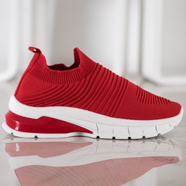 SHELOVET Zapatillas sin cordones textiles rojo 3