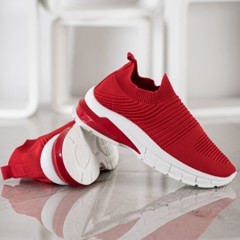 SHELOVET Zapatillas sin cordones textiles rojo 4