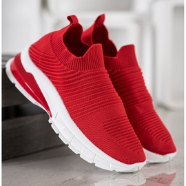 SHELOVET Zapatillas sin cordones textiles rojo 5