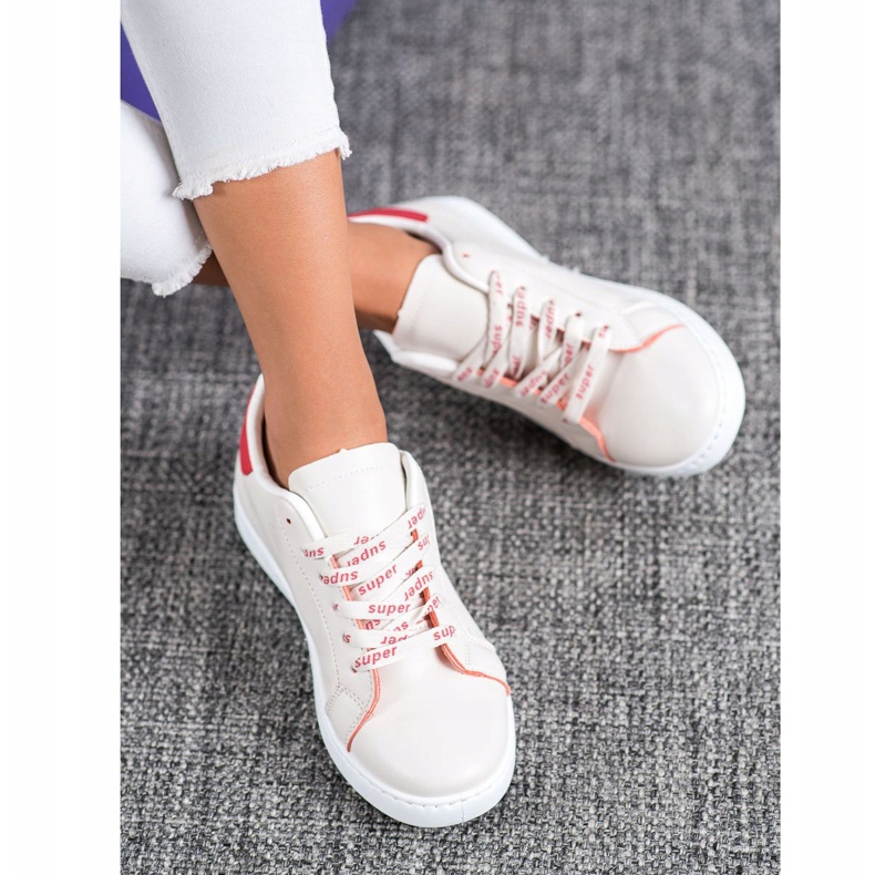 SHELOVET Calzado deportivo de moda blanco rojo 1
