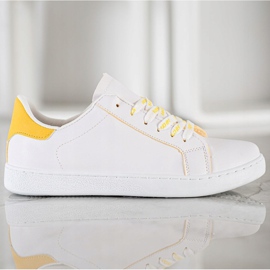 SHELOVET Calzado deportivo de moda blanco amarillo 5