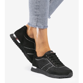 Zapato deportivo negro ante ecológico 6162-Y 1