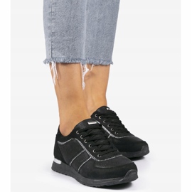 Zapato deportivo negro ante ecológico 6162-Y 2