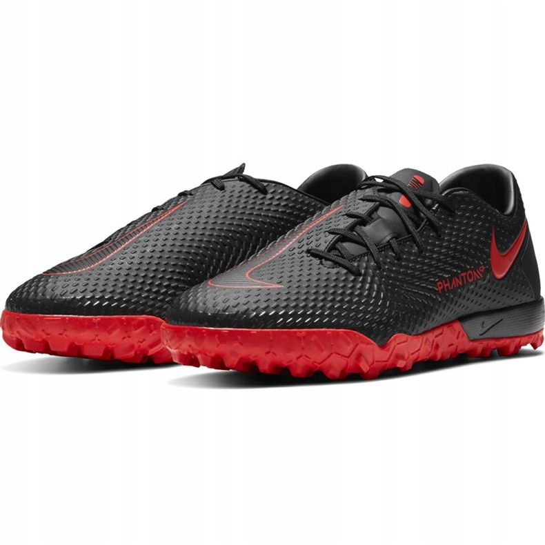 Calzado de fútbol Nike Phantom M Gt Academy Tf CK8470 060 negro / rojo negro 2