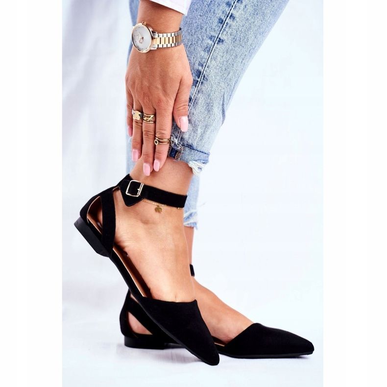 SEA Bailarinas Planas Negras de Mujer con Cinturón con Allison Spitz negro 1 SEA Bailarinas Planas Negras de Mujer con Cinturón con Allison Spitz negro 1