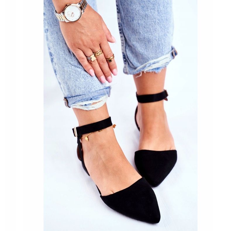 SEA Bailarinas Planas Negras de Mujer con Cinturón con Allison Spitz negro 2 SEA Bailarinas Planas Negras de Mujer con Cinturón con Allison Spitz negro 2