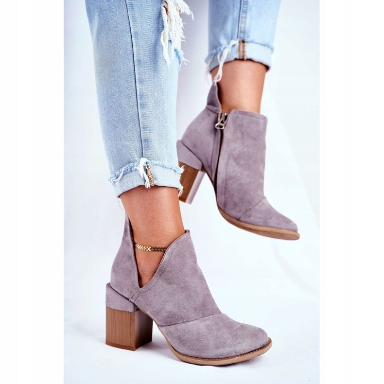 MSMG Botas de mujer con tacón Corte Meliori gris 2 MSMG Botas de mujer con tacón Corte Meliori gris 2