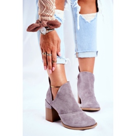 MSMG Botas de mujer con tacón Corte Meliori gris 1