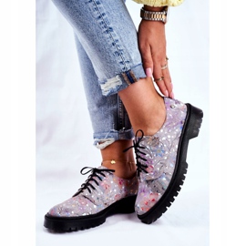 Zapatos Brogues para Mujer Oxfords Grey Leather Maciejka 04087-13 gris multicolor 2 Zapatos Brogues para Mujer Oxfords Grey Leather Maciejka 04087-13 gris multicolor 2