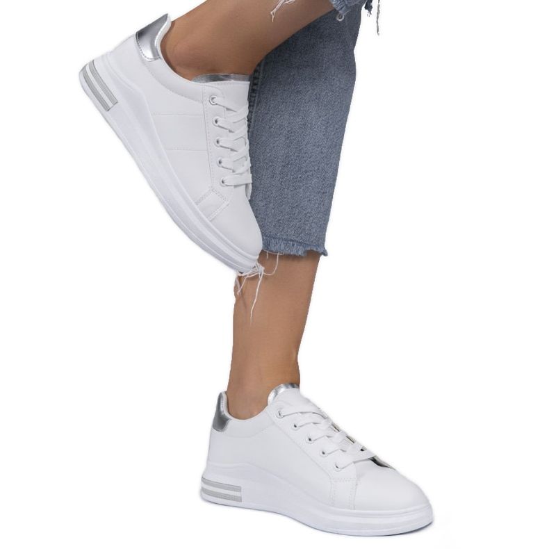 Zapatillas clásicas blancas LG20 blanco plata gris 1