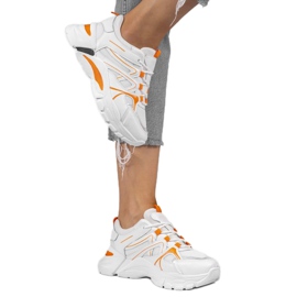 1070 zapatillas deportivas blancas con inserciones rosas blanco naranja 1 1070 zapatillas deportivas blancas con inserciones rosas blanco naranja 1