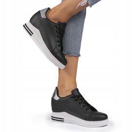 Zapatillas con cuña MY-0366 negras negro 2