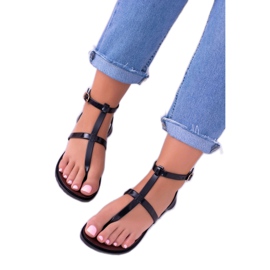 Sandalias Lu Boo Romanas, Japonés Lento Negro 1