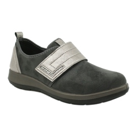 Zapatos de velcro para mujeres de Befado 156d003 negro gris 8