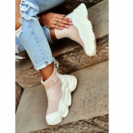 Zapatos Deportivos Altos De Mujer Big Star White GG274608 blanco 3