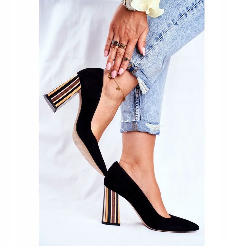 PV3 Zapatos de salón para mujer Visconi Suede Black 7417302/200 negro 2 PV3 Zapatos de salón para mujer Visconi Suede Black 7417302/200 negro 2