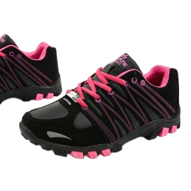 Trekking deportivo mujer negro W118 rosado 1