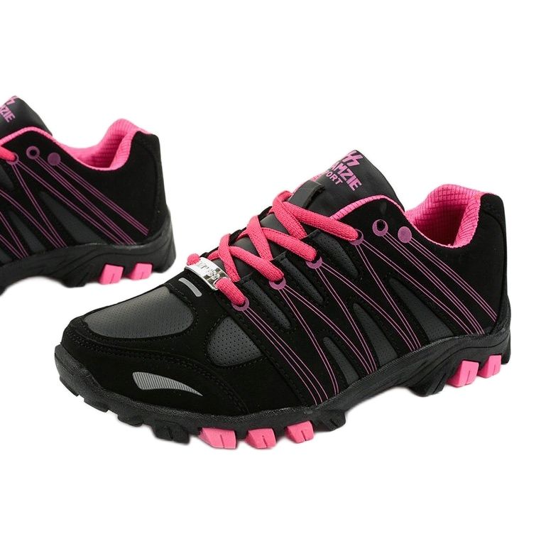 Trekking deportivo mujer negro W118 rosa 1