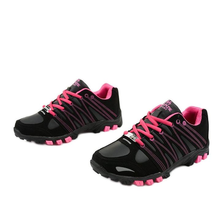 Trekking deportivo mujer negro W118 rosa 2