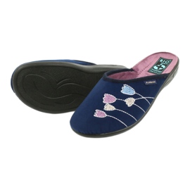 Pantuflas de terciopelo azul marino Adanex 25626 violeta 3