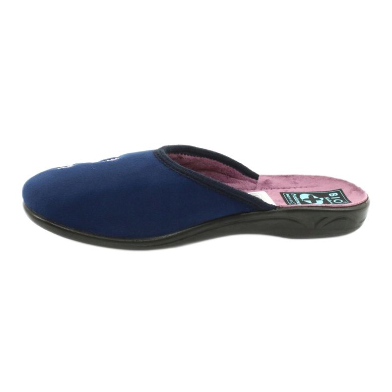Pantuflas de terciopelo azul marino Adanex 25626 púrpura 1