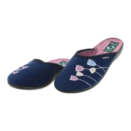 Pantuflas de terciopelo azul marino Adanex 25626 violeta 2