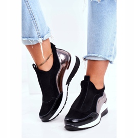 Vinceza Zapatos Deportivos De Mujer Sneakers Cuero Negro 21-7780 4