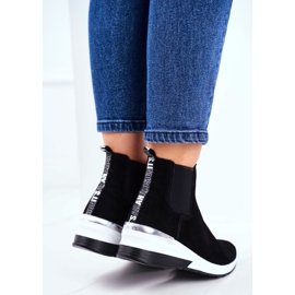 Vinceza Zapatos Deportivos De Mujer Sneakers Cuero Negro 21-7781 4