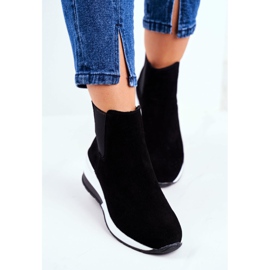 Vinceza Zapatos Deportivos De Mujer Sneakers Cuero Negro 21-7781 2