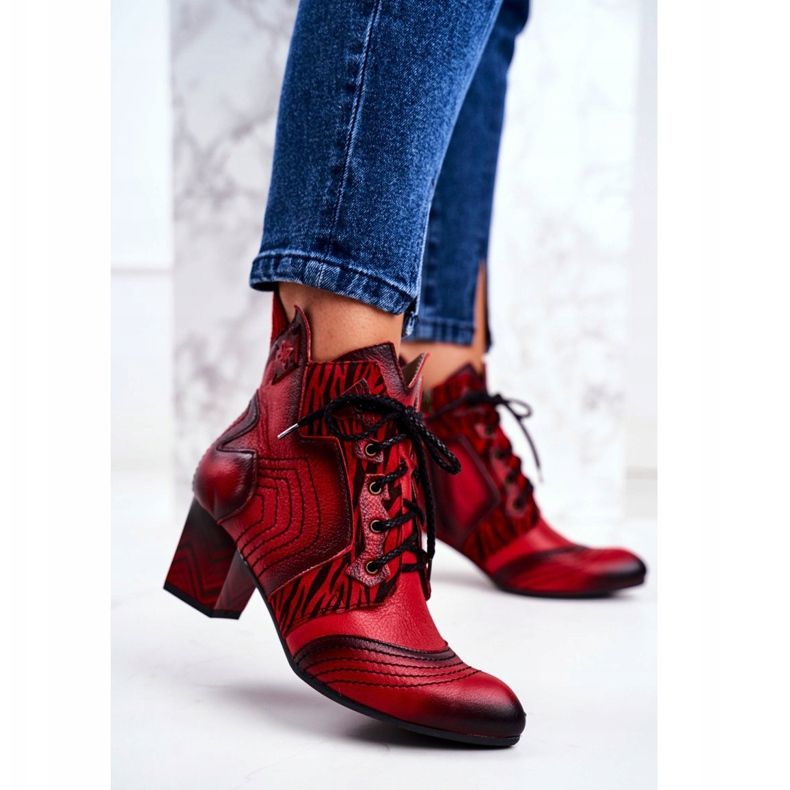 Botas Mujer Piel Maciejka Rojo 03194 2