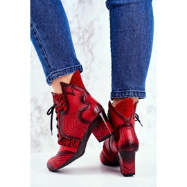 Botas Mujer Piel Maciejka Rojo 03194 4