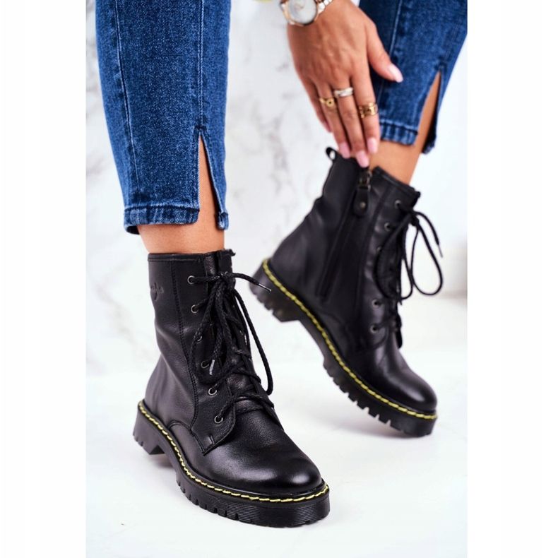 Botas de mujer Glany Workers Maciejka Black 01609-33 / 00-6 negro 1