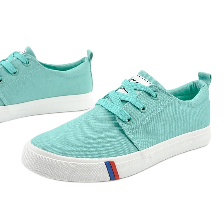 Zapatillas de mujer clásicas verdes T-1743 1