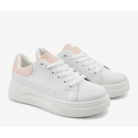 Deportivas blancas con ecopiel LLQ204-11 blanco rosado 3