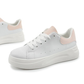 Deportivas blancas con ecopiel LLQ204-11 blanco rosado 4